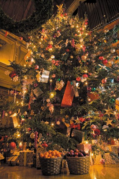 Christmas - Lit tree at Biltmore